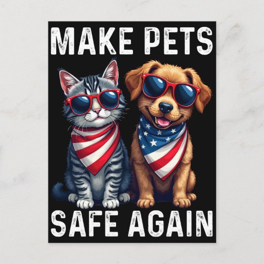 Make Pets Safe Again Lustig Postkarte (Vorderseite)