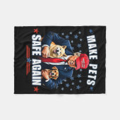 Make Pets Safe Again Lustig Pro Trump Fleecedecke (Vorderseite (Horizontal))