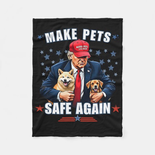 Make Pets Safe Again Lustig Pro Trump Fleecedecke (Vorderseite)