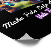 Make Pets Safe Again Lustig Trump 2024 Sie essen d Poster (Ecke)