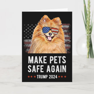 Make Pets Safe Again Pomeranian Hund Trump 2024  Karte