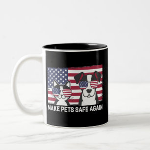 Make Pets Safe Again Trump Harris Debatte 2024 Zweifarbige Tasse