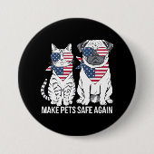 Make Pets Safe Again Trump Harris Debatte Hunde Ka Button (Vorderseite)