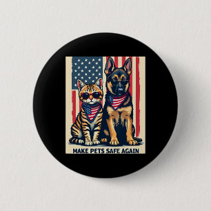 Make Pets Safe Again Trump Katzen Für Trump Mega 2 Button