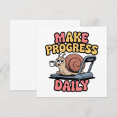 Make Progress Daily Einladung (Vorne/Hinten)