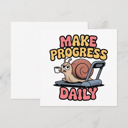 Make Progress Daily Einladung (Vorne/Hinten)