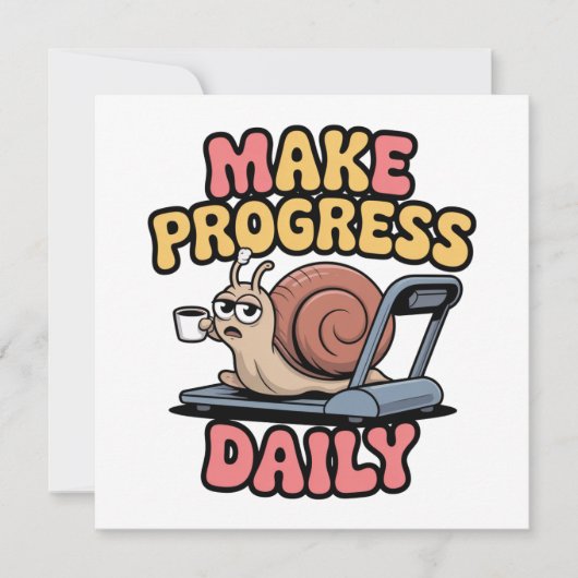 Make Progress Daily Einladung (Vorderseite)