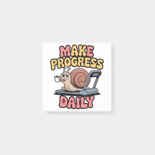Make Progress Daily Post-it Klebezettel (Vorderseite)