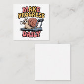 Make Progress Daily Quadratische Visitenkarte (Vorne/Hinten)