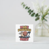 Make Progress Daily Quadratische Visitenkarte (Stehend Vorderseite)