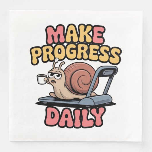 Make Progress Daily Serviette (Vorderseite)