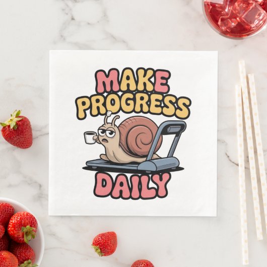 Make Progress Daily Serviette (Beispiel)