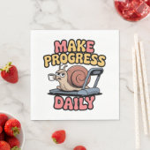 Make Progress Daily Serviette (Beispiel)