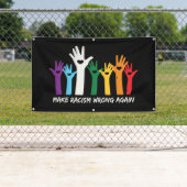 Make Racism Wrong Herz Hände Banner (Insitu)