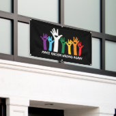 Make Racism Wrong Herz Hände Banner (Äußeres Gebäude)