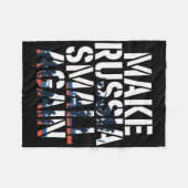 Make Russia Small Again 2 Fleecedecke (Vorderseite (Horizontal))