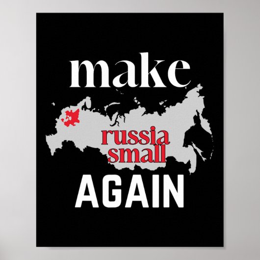 Make Russia Small Again Ukraine Flagge Farbe Russl Poster (Vorne)