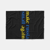 Make Russia Small Again Ukraine-Flaggenfarbe Fleecedecke (Vorderseite (Horizontal))