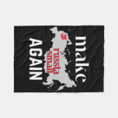 Make Russia Small Again Ukraine-Flaggenfarbe Russl Fleecedecke (Vorderseite (Horizontal))