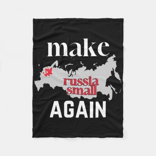 Make Russia Small Again Ukraine-Flaggenfarbe Russl Fleecedecke (Vorderseite)