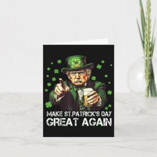 Make Saint Patrick's Day Great Again Usa Flag Lust Karte