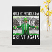 Make Saint St Patrick's Day Great Again Flagge Lus Karte (Gelbe Blume)