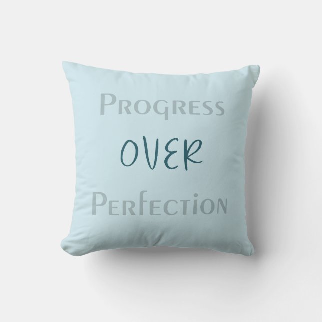 Make Small Progress Daily With Reflective Blue Art Kissen (Vorderseite)