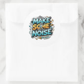 Make Some Noise Retro DJ Robot Sticker (Tasche)