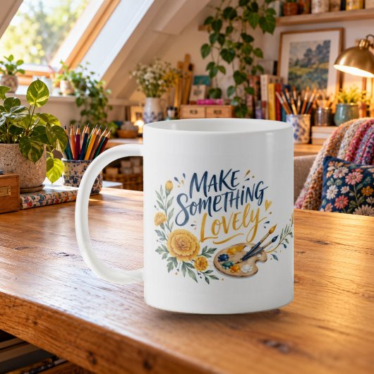 Make Something Lovely Pinsel Schrift Tasse