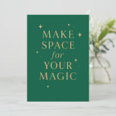 Make Space for Your Magic Einladung (Stehend Vorderseite)