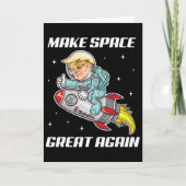 Make Space Force Great Again Funny Trump Rocket Jo Karte (Vorderseite)