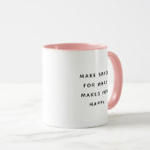 Make Space Modern Funny Two-Tone Mug Tasse (VorderseiteRechts)