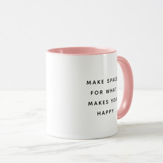 Make Space Modern Funny Two-Tone Mug Tasse (VorderseiteRechts)