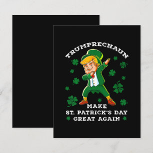 Make St Patrick's Day Great Again Lustig Trump Mitteilungskarte