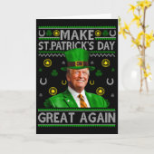 Make St Patrick's Day Great Again Shamrock Trump A Karte (Gelbe Blume)