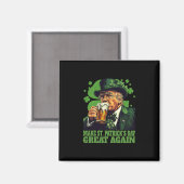 Make St Patrick's Day Great Again Shamrock Trump A Magnet (Vorderseite/Rückseite)