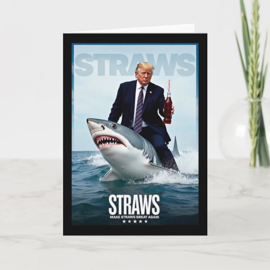 Make Straws Great Again Meme-Design Karte (Vorderseite)
