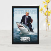 Make Straws Great Again Meme-Design Karte (Gelbe Blume)
