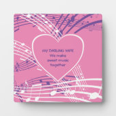 MAKE SWEET MUSIC | Darling Ehefrau | VALENTINE Fotoplatte (Vorderseite)