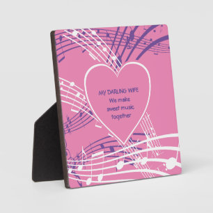 MAKE SWEET MUSIC   Darling Ehefrau   VALENTINE Fotoplatte