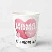 Make-Sweet Zuneigung "Best MAMA Ever" Papiertasse Pappbecher (Links)