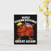 Make Thanksgiving Great Again Dabbing Truthahn Tru Karte (Gelbe Blume)