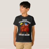 Make Thanksgiving Great Again Dabbing Turkey Trump T-Shirt (Vorne ganz)