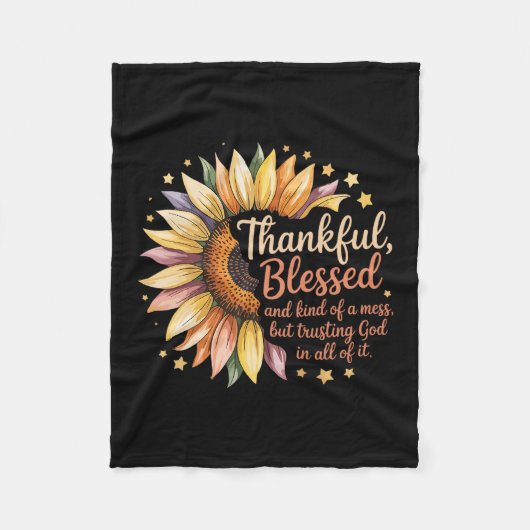 Make Thanksgiving Great Again Funny Turkey Preside Fleecedecke (Vorderseite)