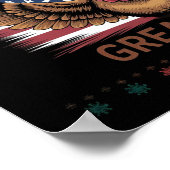 Make Thanksgiving Great Again Lustiger Trump Truth Poster (Ecke)