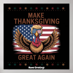 Make Thanksgiving Great Again Lustiger Trump Truth Poster