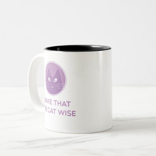 Make that the cat wise zweifarbige tasse (Vorderseite Links)