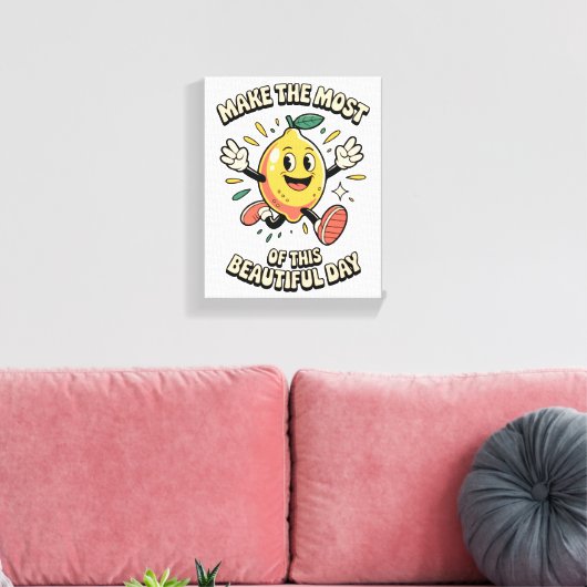 Make the Most – Lemon Poster Art Leinwanddruck (Insitu (Wohnzimmer))