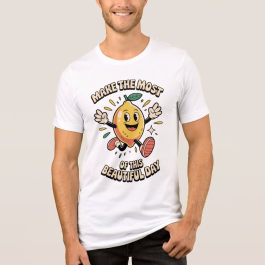 Make the Most – Lemon Power Men's Tri-Blend Shirt (Vorderseite)