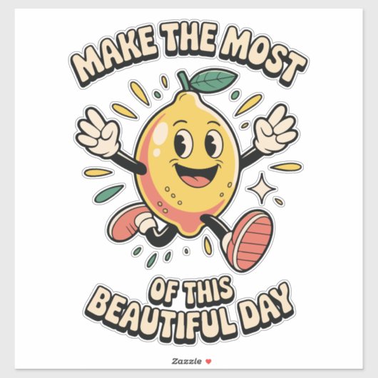 Make the Most – Lemon Vinyl Sticker (Blatt)